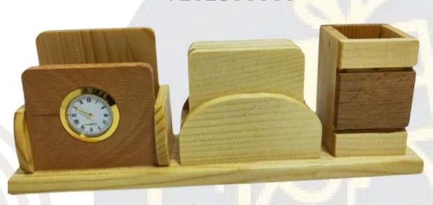 Wooden Desk Organizer for Work Desk and Tabletop Storage, Practical Utility Gift for Corporate Gifting, Office Use and Everyday Stationery Management